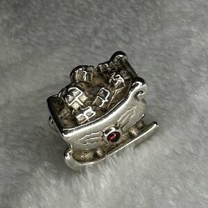 Pandora Holiday Sleigh Charm with Red Gem 925 ALE Sterling Silver
